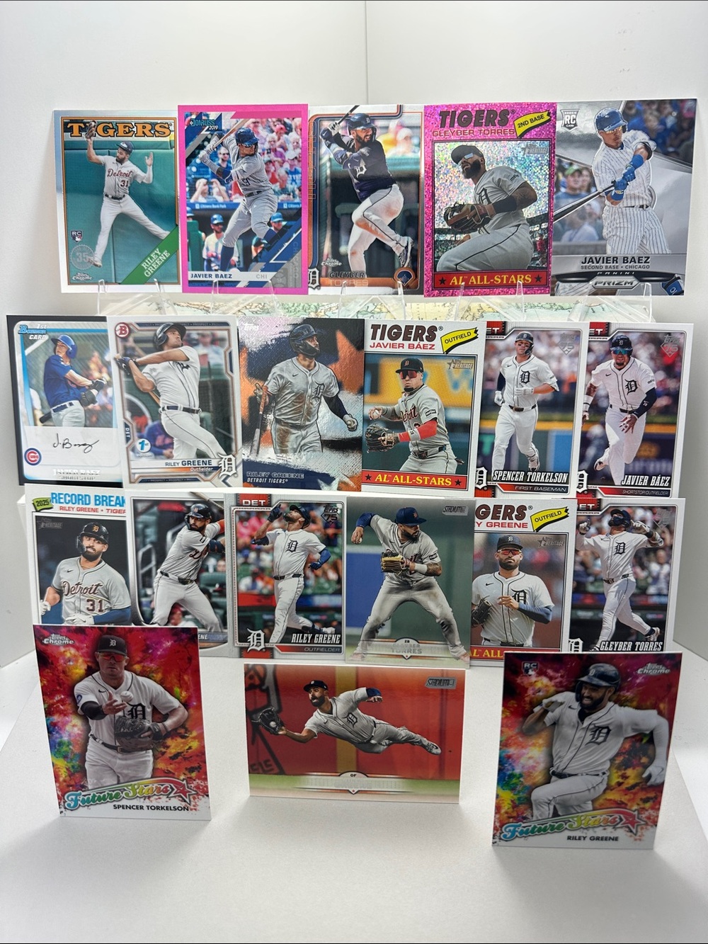 Detroit Tigers lot of 20: Javier Baez/Riley Greene rookies w/ Torres/Torkelson
